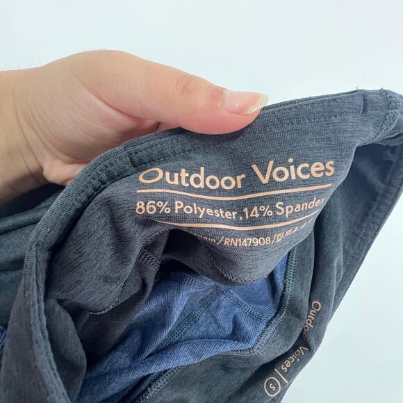 Outdoor Voices Pants Womens Small Blue Black Colorblock Leggings Gym Athletic - Picture 5 of 8